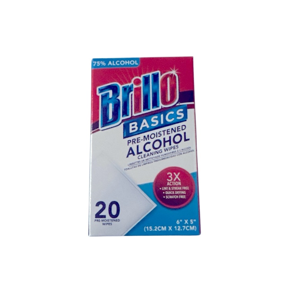 Alcohol Wipes Brillo Basics Pre-Moistened